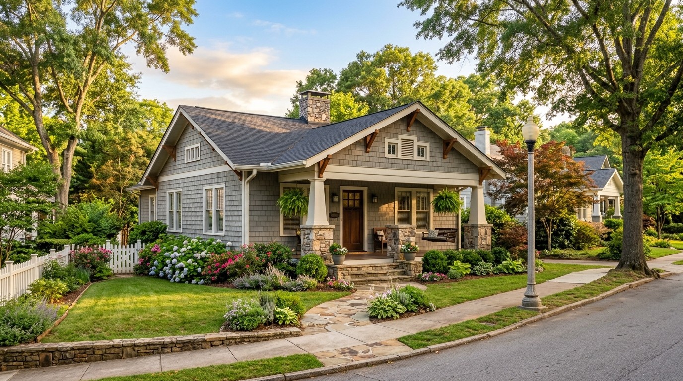 Bright renovated kitchen interior with white subway tile and butcher block countertops in a Chamblee GA home